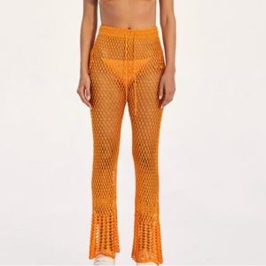 New Cult Gaia Iriel Knit Crochet Cover Up Pants